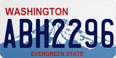 WA license plate ABH2296