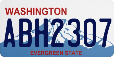 WA license plate ABH2307