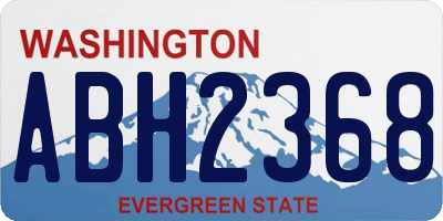 WA license plate ABH2368