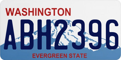 WA license plate ABH2396