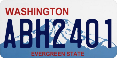 WA license plate ABH2401