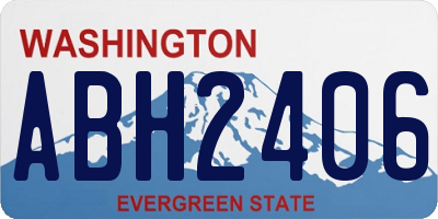 WA license plate ABH2406