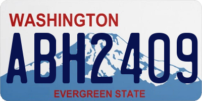 WA license plate ABH2409