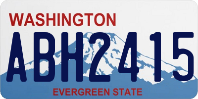 WA license plate ABH2415