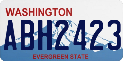 WA license plate ABH2423