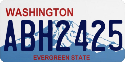 WA license plate ABH2425