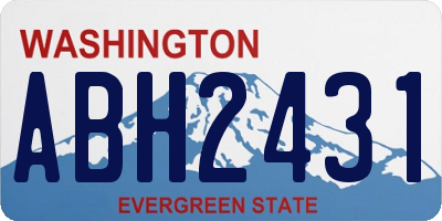 WA license plate ABH2431