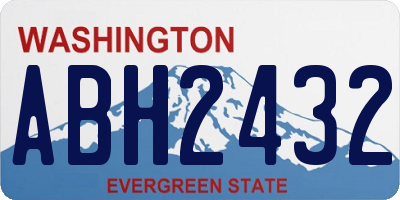 WA license plate ABH2432