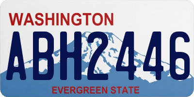WA license plate ABH2446