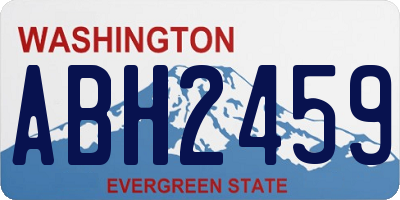 WA license plate ABH2459