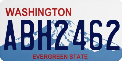WA license plate ABH2462