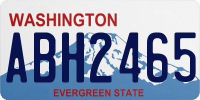 WA license plate ABH2465