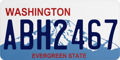 WA license plate ABH2467