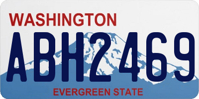 WA license plate ABH2469