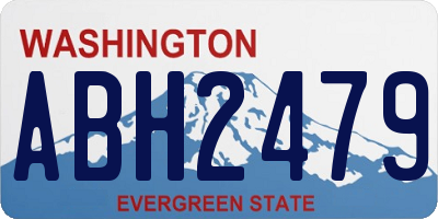 WA license plate ABH2479