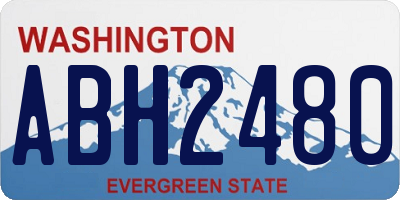 WA license plate ABH2480