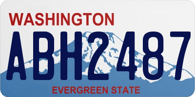 WA license plate ABH2487