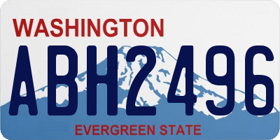 WA license plate ABH2496