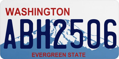 WA license plate ABH2506