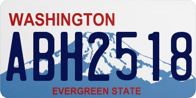 WA license plate ABH2518