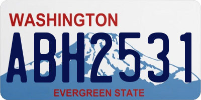 WA license plate ABH2531