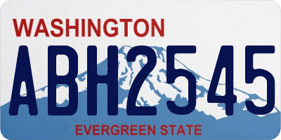 WA license plate ABH2545