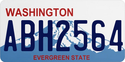 WA license plate ABH2564