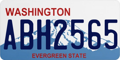 WA license plate ABH2565
