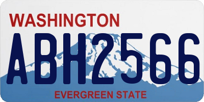 WA license plate ABH2566