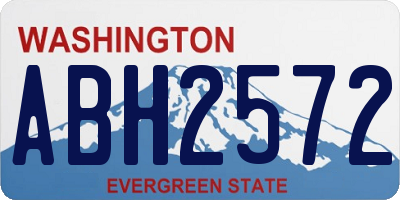 WA license plate ABH2572