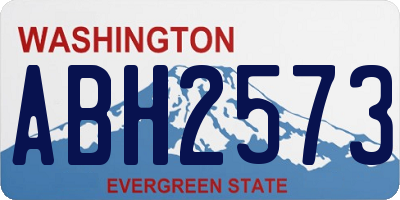 WA license plate ABH2573