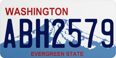 WA license plate ABH2579