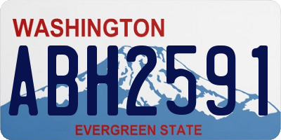 WA license plate ABH2591