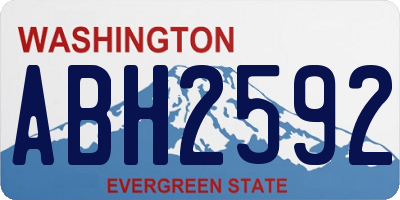 WA license plate ABH2592