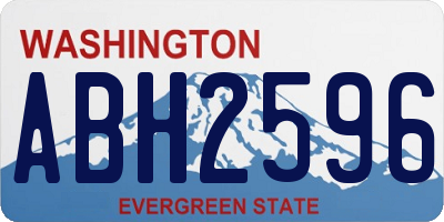 WA license plate ABH2596