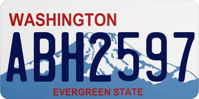 WA license plate ABH2597