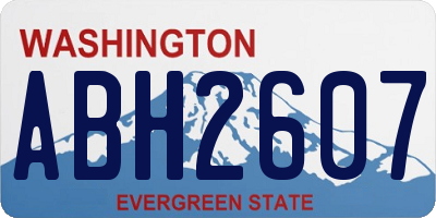 WA license plate ABH2607