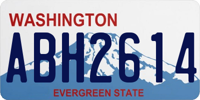 WA license plate ABH2614