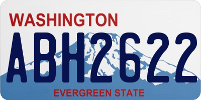 WA license plate ABH2622