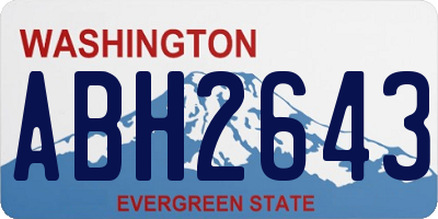 WA license plate ABH2643