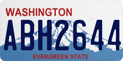 WA license plate ABH2644