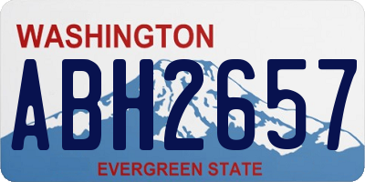 WA license plate ABH2657