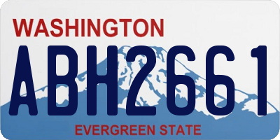 WA license plate ABH2661