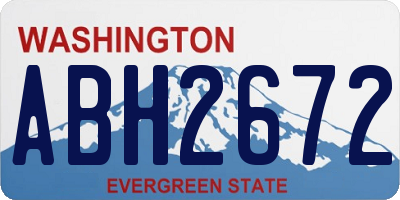 WA license plate ABH2672