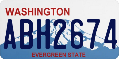 WA license plate ABH2674