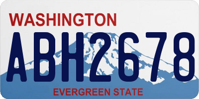 WA license plate ABH2678