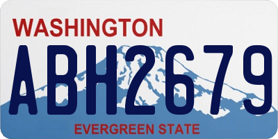 WA license plate ABH2679