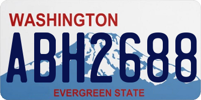 WA license plate ABH2688