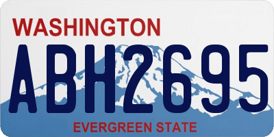WA license plate ABH2695