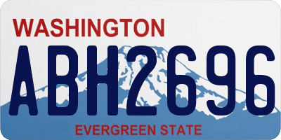 WA license plate ABH2696